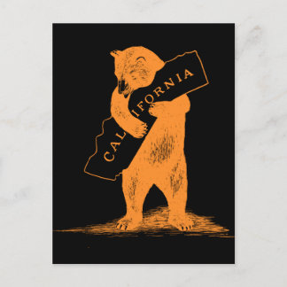 Kärlek You California - Orange och svart Vykort