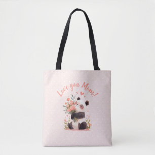 Kärlek You Cute Panda Mors dag Gift Tygkasse