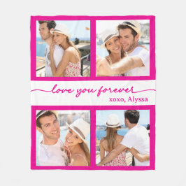 Kärlek You Forever 4 Photo Fleece Blanket