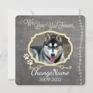 Kärlek You Forever Hund Memorial Keepsak Meddelande