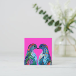 "Kärlek You Forever" - Kärlek's Gentle Embrace Fyrkantigt Visitkort