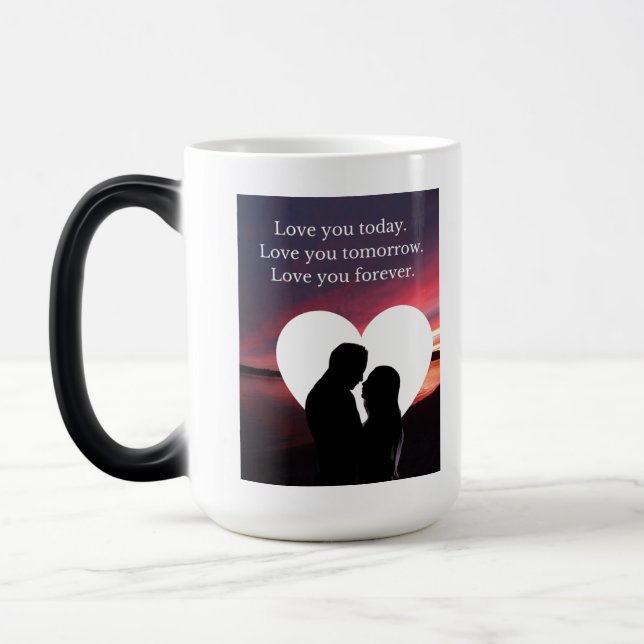 Kärlek You Forever Magisk Mugg (Vänster)