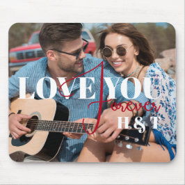 Kärlek You Forever Modern Valentines Anpassningsba Musmatta