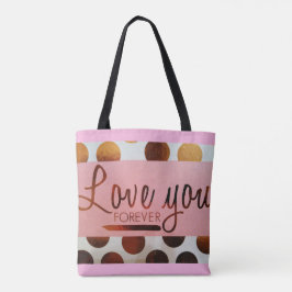"Kärlek You Forever" Tote Bag-nummer för övertryck Tygkasse