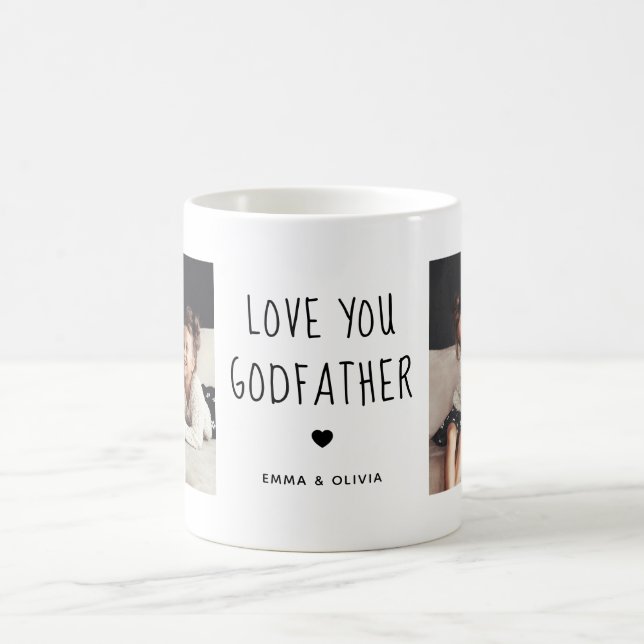 Kärlek You Godfather | Två foto-handskrivna texter Kaffemugg (Center)