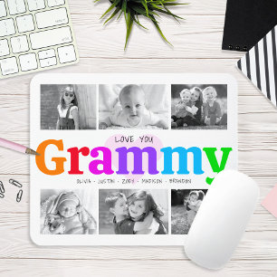 Kärlek You Grammy Colorful Rainbow 6 Photo Collage Musmatta