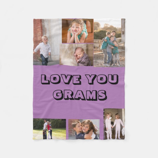 Kärlek You Grams Fleecefilt (Framsidan)