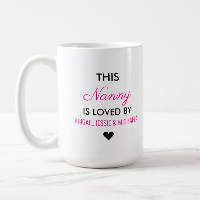 Kärlek You Grandma" 1-foto Kaffemugg (Vänster)
