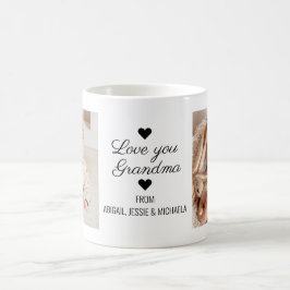 Kärlek You Grandma" 2-foto Kaffemugg