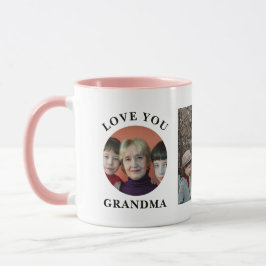 Kärlek You Grandma Abuela Nana Nonna Family Photo Mugg