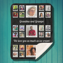 Kärlek You Grandma and Grandpa Family Photo Collag