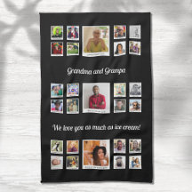 Kärlek You Grandma and Grandpa Family Photo Collag