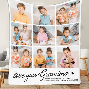 Kärlek You Grandma Anpassningsbar Modern Simple 9 Fleecefilt