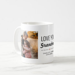 Kärlek You Grandma Birthday Anpassningsbar Photo Kaffemugg