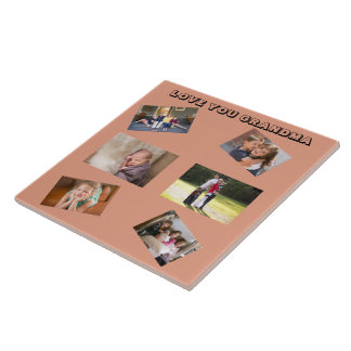 Kärlek You Grandma Chic Sans Serif 6 Foton Angled Kakelplatta