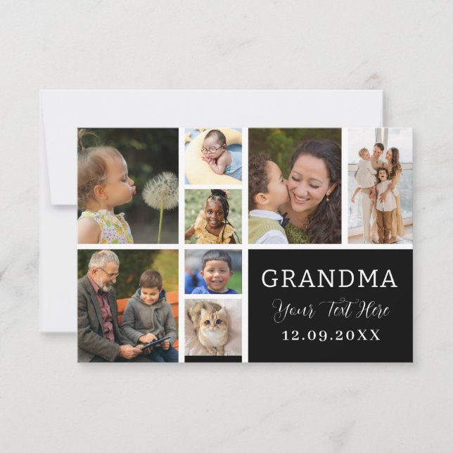 Kärlek You Grandma | Fotokollage och OSA av text C Kort (Framsida)