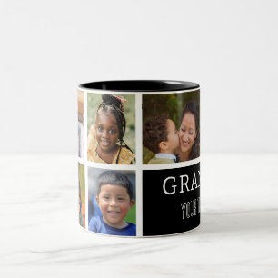 Kärlek You Grandma Fotokollage & text Två-Tonad Mugg