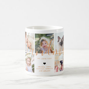 Kärlek You Grandma   Orange för fotopatkalligrafi Kaffemugg