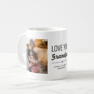 Kärlek You Grandpa Birthday Anpassningsbar Photo Kaffemugg