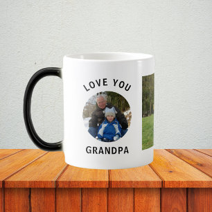 Kärlek You Grandpa Personlig Anpassningsbar Family Magisk Mugg