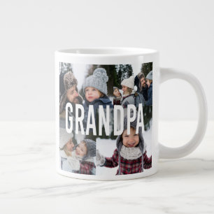 Kärlek You Grandpa Photo Collage Fars dag Jumbo Mugg