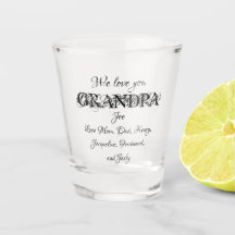 Kärlek You Grandpa Script Anpassningsbar Family Na