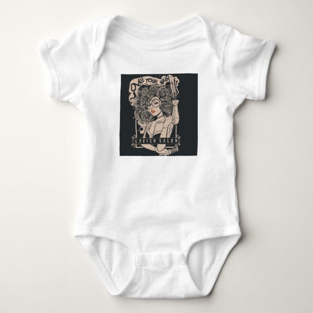 Kärlek You Hair Lavish Salon T Shirt (Framsida)