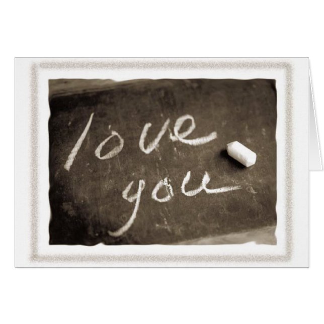 Kärlek You Hälsningskort (Framsidan Horizontal)