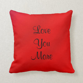 Kärlek You, Kärlek You More Script Red Square Kudde