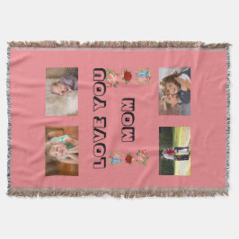 Kärlek You, Mamma 4 foton Pakenham Font Filt