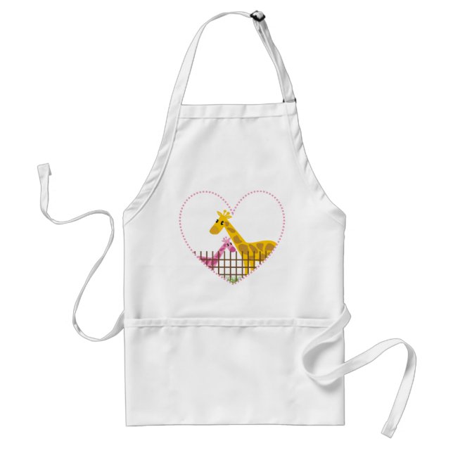 Kärlek You Mamma Aprons-Two Giraffes Förkläde (Framsidan)