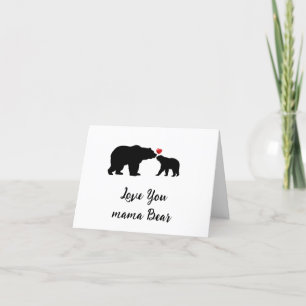 Kärlek You mamma Bear Helgkort