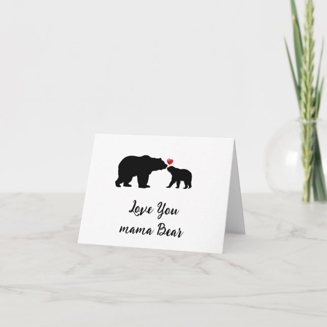 Kärlek You mamma Bear Helgkort (Framsida)