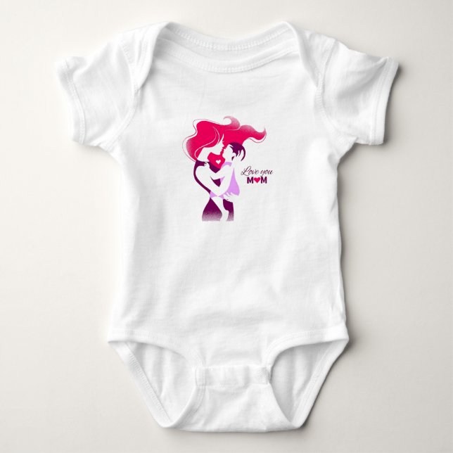"Kärlek You Mamma - Cute & Heartfilt Mors dag Desi T Shirt (Framsida)