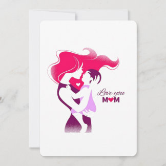 Kärlek You Mamma - Cute & Heartfilt Mors dag Desig Inbjudningar