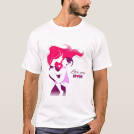 Kärlek You Mamma - Cute & Heartfilt Mors dag Desig T Shirt