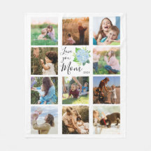 Kärlek You Mamma Family Photo Collage Hydrangea Bl