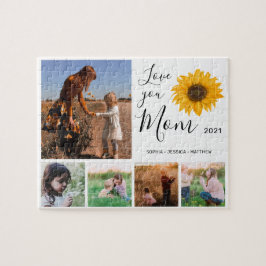 Kärlek You Mamma Family Photo Collage Solros Jigsz Pussel