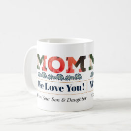 Kärlek You Mamma Flowers Blommigts Personalize Kaffemugg
