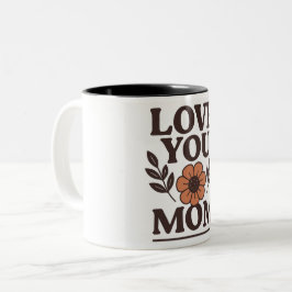 Kärlek You Mamma Gift Två-Tonad Mugg