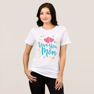 Kärlek You Mamma - Heartfilt Typografi T-Shirt