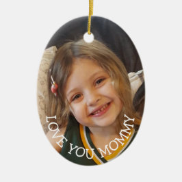 Kärlek You Mamma, julklapp till jul i Mamma Julgransprydnad Keramik