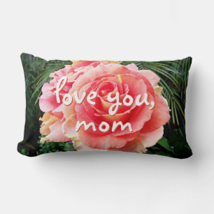 Kärlek You Mamma Ljusare rosa Ro foto fold Giant f Lumbarkudde