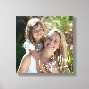 Kärlek You Mamma Mors dag Birthday Photo Canvas
