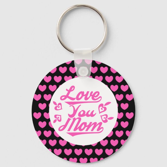 Kärlek You Mamma Mors dag Design-11096 Nyckelring (Framsida)