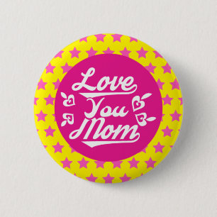 Kärlek You Mamma Mors dag Design-11996 Knapp