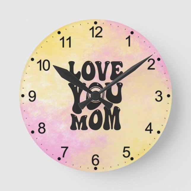 Kärlek You Mamma Mors dag Design-51727 Rund Klocka (Framsida)