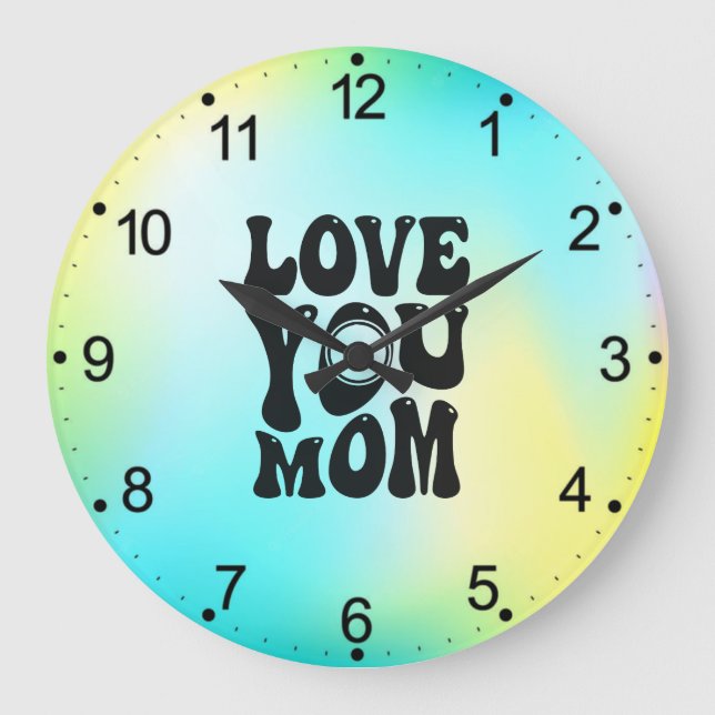 Kärlek You Mamma Mors dag Design-51727 Stor Klocka (Framsida)
