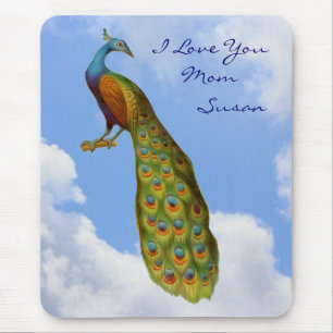 Kärlek You Mamma Peacock Personlig Mousepad Musmatta