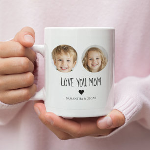 Kärlek You MAMMA   Personlig Ansikte Photo   Anpas Kaffemugg